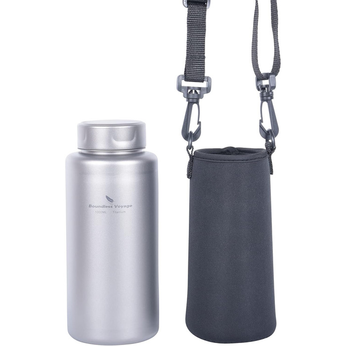 Безмежна подорож Одношарова титанова пляшка для води Пляшка для води Sport 1000 мл Титанова герметична спортивна пляшка Титанова ї