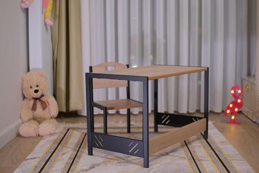 Промислове житло Ігровий стіл - Стіл для занять - Дитячий стіл і стільці - Дитячий письмовий стіл - Монтессорі - Меблі для дитячої