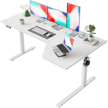 Електричний стіл Agilestic, 160 x 90 см, , метал / дерево, білий