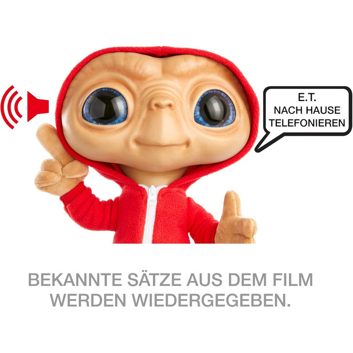 М'яка іграшка Mattel E.T. позаземний 40-річчя, плюшевий ET з підсвіткою та звуками, подарунок для колекціонерів, для дітей від 4 років, багатокольоровий