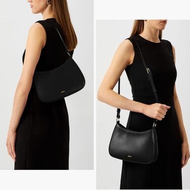 Сумка-клатч Y2K, жіноча напівмісяць хобо, шкіряна сумка з верхньою ручкою, кросбоді сумка, червоний гаманець осінньої моди Y2K A01-чорний