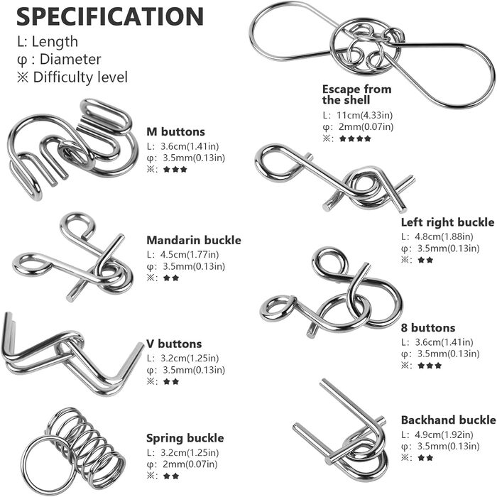 Дерев&39яна колекція 24 металевих головоломки, металева головоломка, металева головоломка, набір інтелектуальних ігор, терпіння, г