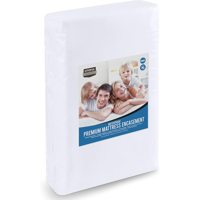 Чохол для матраца Utopia Bedding 90 x 200 x 20 см Водонепроникний із застібкою-блискавкою, сертифікований Oeko-TEX, наматрацник