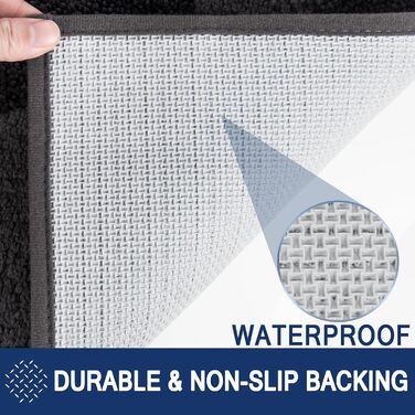 Килимок для бруду, що миється, 50 x 80 см, килимок для прихожих, абсорбуючий килимок для прихожих, нековзний килимок для очищення, водонепроникний килимок для собак, вхід, мокрі лапи, темно-вугільний 50 x 80 см (прямокутний)