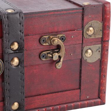 Вінтажна дерев&39яна валіза, декоративна скринька в античному стилі, портативна дорожня скриня/скриня для скарбів з ручкою зі штучної шкіри, ідеально підходить для передпокою, офісу, вітальні чи кабінету