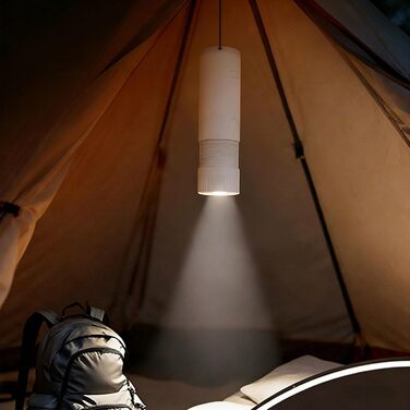 Ліхтар для кемпінгу Dilwe, 4000 мАг, акумуляторний, складний, портативний ліхтар з регульованою яскравістю та магнітом для походів, аварійний намет (БІЛИЙ) білий