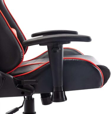 Ігрове крісло чорно-червоне зі штучної шкіри