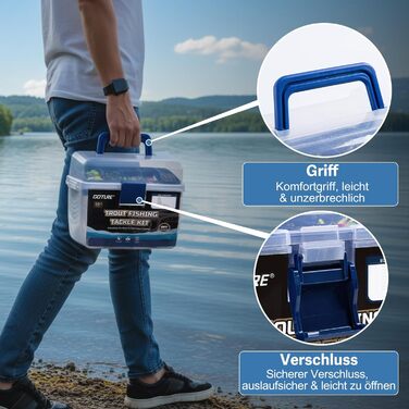 Набір для лову форелі Goture універсальний портативний набір рибальських приманок зі знімними відділеннями, у комплекті з приманками, гачками та грузилами, рибальський подарунок для рибалок, 209 предметів