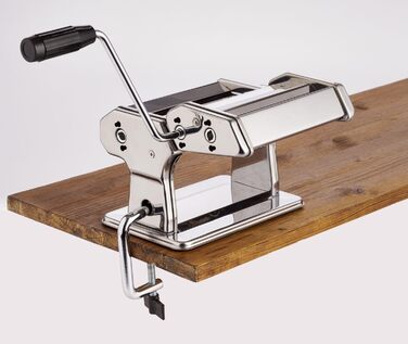 Електрична машина для пасти Ariete Pastamatic 1593 2 швидкості імпульсний режим, 9 рівнів товщини тіста, 5 форм для макаронів, затискач та ручний привід, 90 Вт