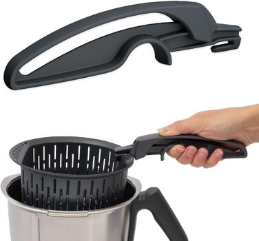 НОВИНКА Ручка KochFix для кулінарної вставки Thermomix/кошика для приготування їжі - Підходить для TM5, TM6, TM31 - Інноваційна ручка щипців для надійної фіксації при знятті - Проста експлуатація - Аксесуари виготовлені в Німеччині