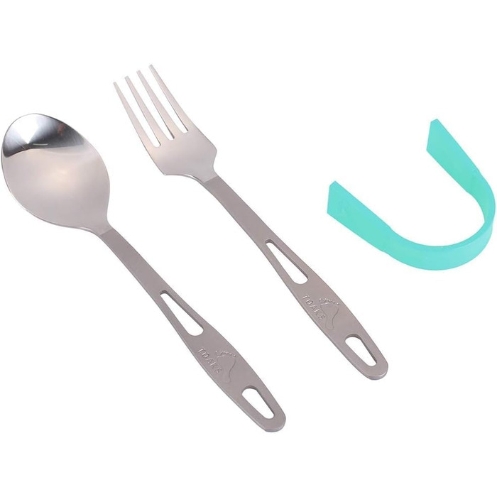 Надлегкий титановий посуд, столові прибори для вулиці, виделка та ложка