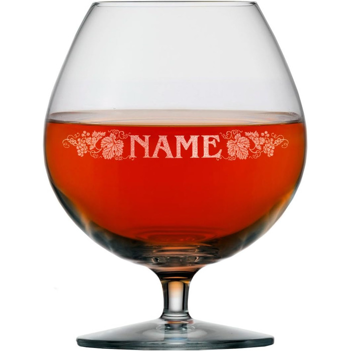 Коньячний келих Stlzle Lausitz 585 мл з гравіюванням іменного мотиву виноградної лози