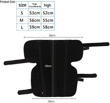Колінний бандаж BCLYERBJ, регульований іммобілізатор колінного суглоба, стабілізація фіксації, підтримка при переломах для полегшення болю в суглобах, тренування для відновлення після артриту (розмір S)