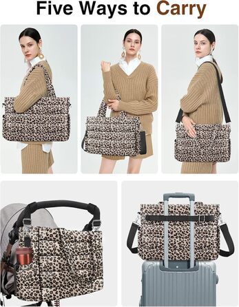 Сумка для підгузників, сумка для дитячих підгузників, сумка для лікарняної сумки Crossbody Travel Large Mommy Bag, з силіконовою с