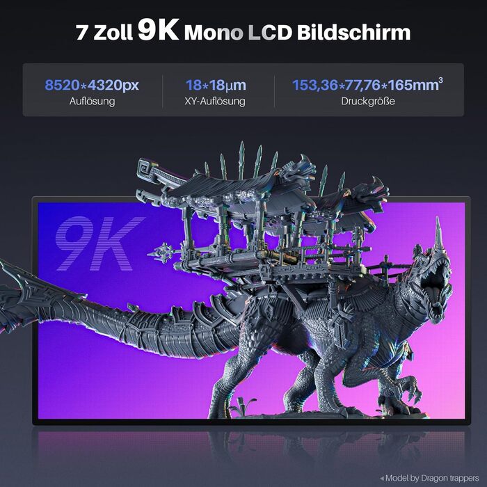 Принтер, 7-дюймовий монохромний РК-дисплей 9K, висока швидкість друку 150 мм/год, нахил, камера зі штучним інтелектом, автоматичне