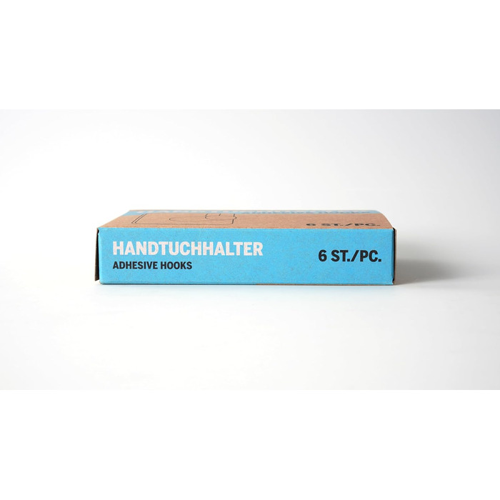 Рушникосушка 4smile без свердління, комплект з 6 шт. - Чорні гачки для рушників у ванній кімнаті як практичні клейкі гачки - Висок