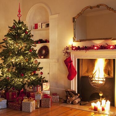 Новорічна верхівка для ялинки червона AIZQYC