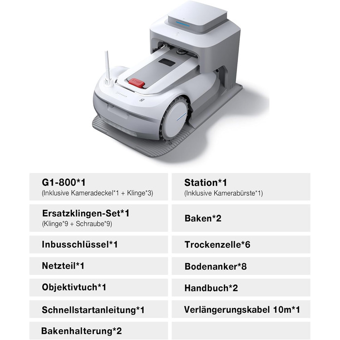Робот-газонокосарка 800 без обмежувального дроту, повністю автоматична робот-газонокосарка з картуванням, надширокосмуговий зв'язо