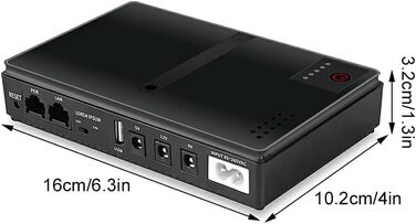 Міні-блок безперебійного живлення 5/9/12 В 10400 мАг для WLAN-маршрутизатора Стабільне джерело живлення ABS 10400 мАг блок резервн