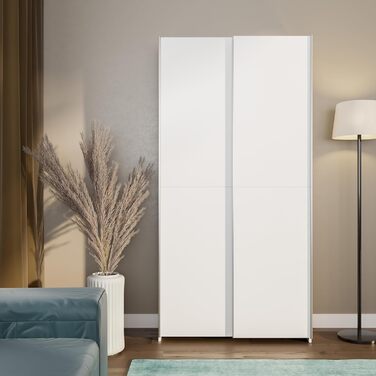 Багатофункціональна шафа 100 40, сучасна шафа з розсувними дверима та 2 дверима, вузька, для передпокою, дерев&39яний композит, білий колір, 100,1 см завширшки x 190,5 см заввишки x 39,1 см завглибшки. Шафа з розсувними дверима завширшки 120 см.