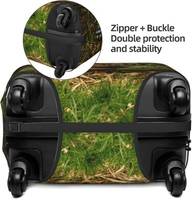 Чохол для валізи Tiger, міцний захист, підходить для багажу розміром 45.7 - 81.3 см, малий, Чорний