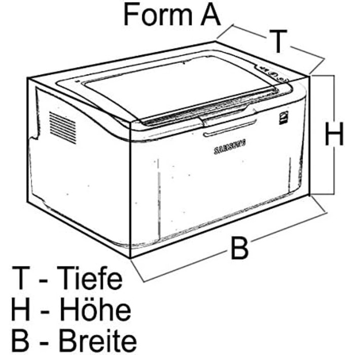 Пилозахисний кожух для кухонної техніки ROTRi на замовлення - чорний. Зроблено в Німеччині