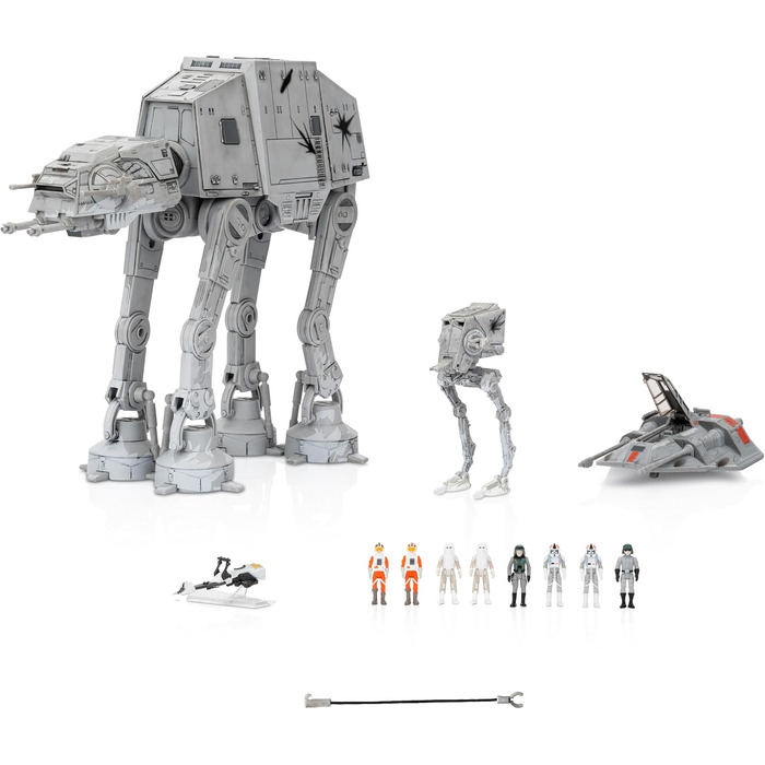Набір Битва за Хот AT-AT (25 см), Snowspeeder (13 см), AT-ST (7,5 см) та 8 мікрофігурок (2,5 см), 0385