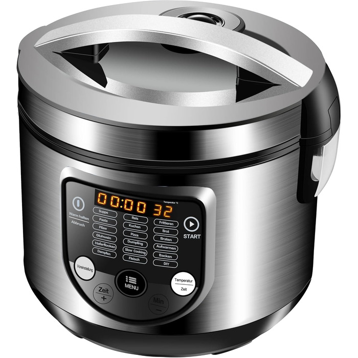 Мультиварка 18в1 Повільна плита 900 Вт 5 літрів Рисоварка Відпарювач Підігрівач їжі Сотейник Йогуртниця Мультипіч Скороварка Гаряча плита Плита