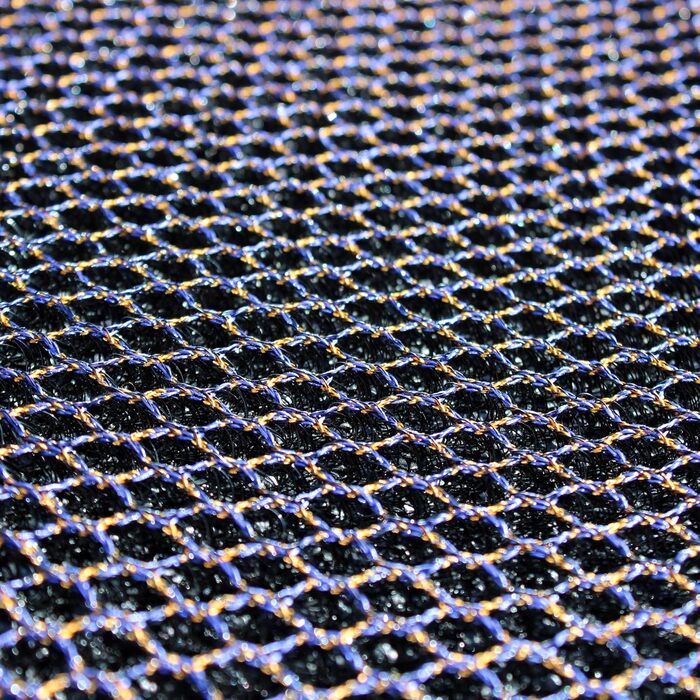 Великий нековзний килимок з ПВХ-сітки Ultralux, міцний 3D-килимок для уловлювання бруду, вхідний килимок-скребок для внутрішнього та зовнішнього використання, для вхідних та задніх дверей 120 x 80 см, синьо-помаранчевий 80 x 120 см (прямокутний)