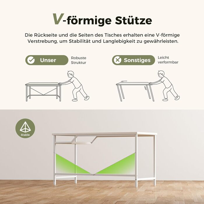 Комп&39ютерний стіл Mericonia 120 см, ігровий стіл для невеликих приміщень, сучасний стіл у мінімалістичному стилі для домашнього офісу, столи для студентів, білий 120x60 базовий білий