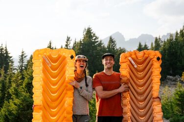 Надувний килимок Klymit Static V2 з ізоляцією Підвищений комфорт Портативний, надлегкий, легко надувається, складаний надувний матрац для кемпінгу, походів та піших прогулянок Blend