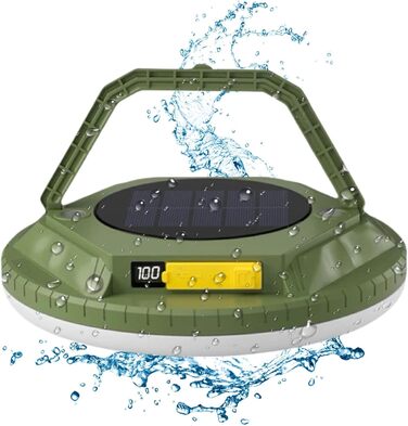 Портативний ліхтар Сонячне спорядження для виживання 1600 люмен Водонепроникний кемпінговий ліхтар для піших прогулянок, походів, активного відпочинку, саду, подвір&39я, патіо, балкону