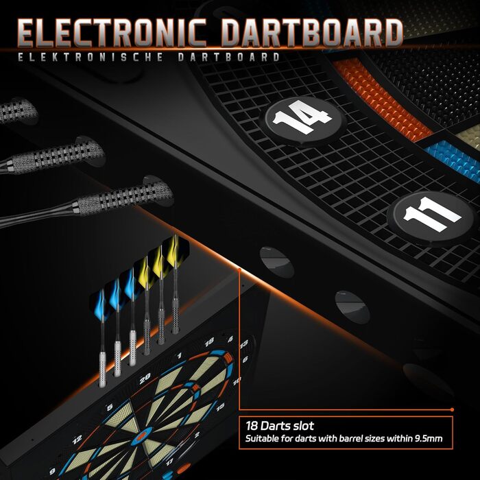 Електронна мішень для дартсу CyeeLife з м&39якими дротиками та додатковими аксесуарами, 8 гравців, 34 гри та 255 варіацій ZD01G