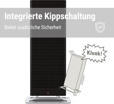 Великий вентилятор-обігрівач Stadler Form Anna з контролем температури, 8 режимами нагріву (300-200 Вт), захистом від перекидання та автоматичним режимом, білий