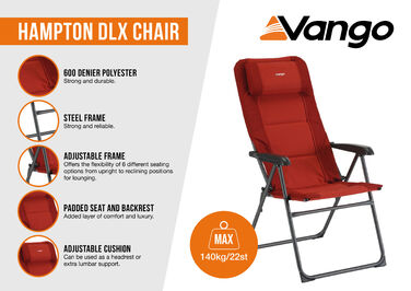 Стілець кемпінговий Vango Hampton DLX Chair Excalibur (CHQHAMPTOE27TI8)