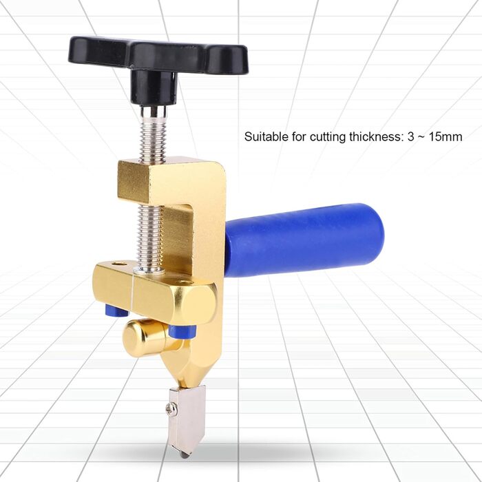 Плиткоріз для керамічної плитки, багатофункціональний інструмент для різання скла та кахлю для дому та майстерні, ідеально підходить для різних матеріалів товщиною від 3 до 15 мм