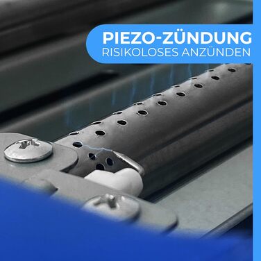 Газовий гриль потужністю 2300 Вт портативний настільний гриль із футляром для перенесення, п&39єзоелектричним запалюванням та знімним піддоном для крапель для кемпінгу, саду та балкону
