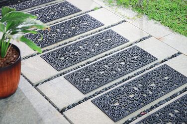 Набір килимків для сходів Irongate Welcome із 6 шт. , 10x30 дюймів, чорний, 6 шт., килимок для сходів 10x30 дюймів