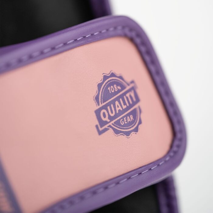 ЗБРОЇ Щитки для гомілок, дитячі, Дженні, рожеві, для тренувань та змагань, високоякісна синтетична шкіра та ідеальна амортизація, муай-тай, К1, ММА, карате та кікбоксинг, розмір S/M, 8