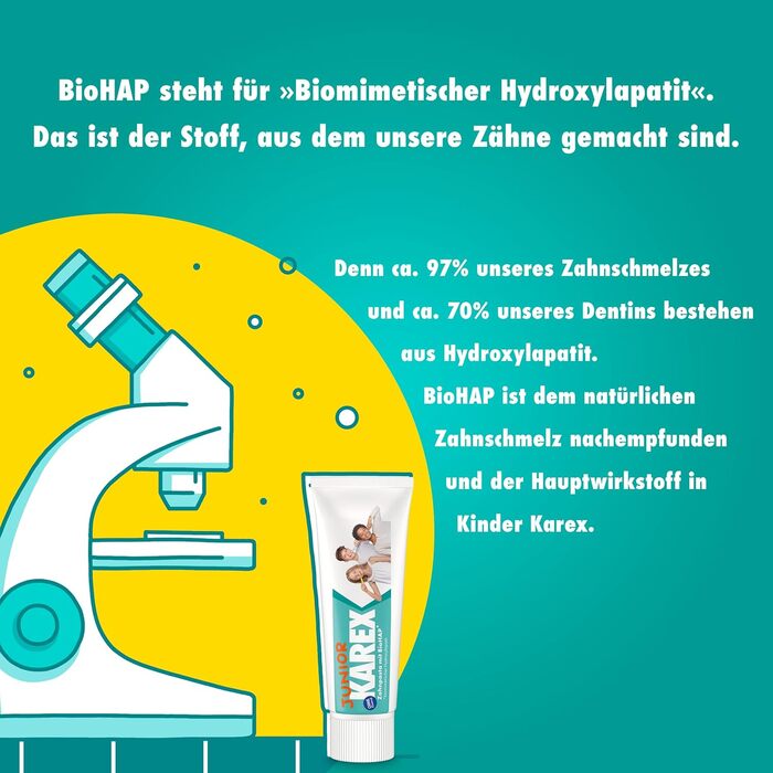 Мл захист від карієсу для дітей від 6 років з BioHAP для особливих потреб дитячого змішаного зубного ряду відновлює невеликі дефекти зубної емалі 65 мл (упаковка з 2 шт. ), 2 шт., 65