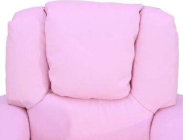 Дитячий диван HOMCOM, Дитяче крісло з підставкою для ніг, підлокітниками, підставками для чашок, регульованою спинкою, розкладний диван, Дитячий диван, Крісло для відпочинку, Дитячий диван для хлопчиків та дівчаток 3-6 років, Рожевий