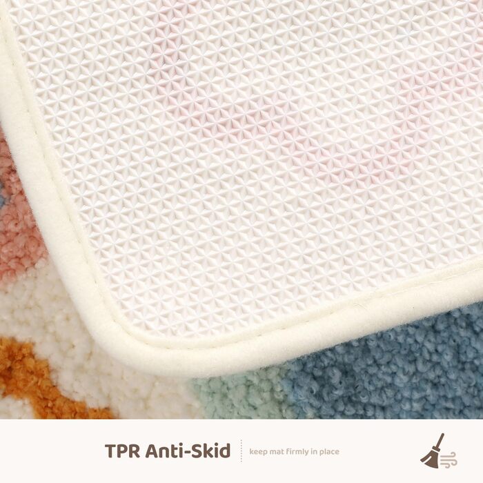 Милий килимок для ванної/килимок для ванної Molesun, нековзний м&39який килимок для душу, милий плюшевий мікрофібра, суперпоглинаючий плюшевий килимок, 50x80 см (прямокутний), маленькі квіти