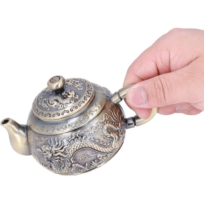 Марокканський вінтажний чайний сервіз, розкішна рельєфна чайничка для декору столу, подарунок, вишуканий металевий посуд для подарунків, прикраса столу