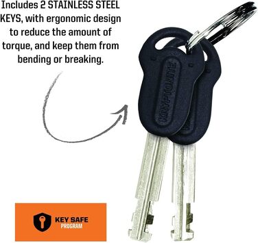 Подібний замок Kryptonite Keeper 12 мм з U-подібним кронштейном Flex-Frame Keeper Standard (10,2 x 20,3 см)