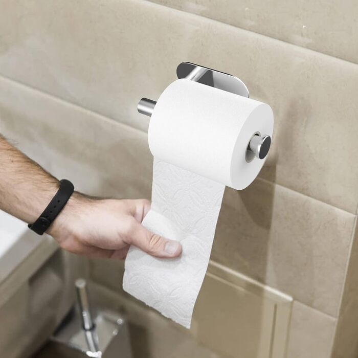 Тримач для туалетного рулону самоклеючий, настінний тримач для туалетного рулону з нержавіючої сталі SUS 304, тримач для туалетног