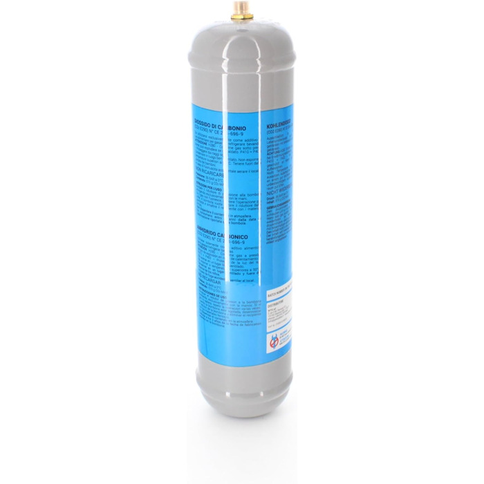 Одноразова циліндрична пляшка Swan CO2 600 гр E290 З'єднання для вуглекислого газу 11 м для виробників газованої води, охолоджувальних установок та диспенсерів для питної води, 6 шт.