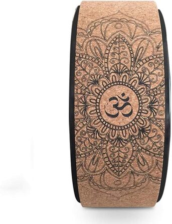 Колесо для йоги Liery, колесо для йоги з натурального корку, фітнес-колесо, порожнисте покращення, нахили назад, розтяжка, пілатес, кругова йога, аксесуар