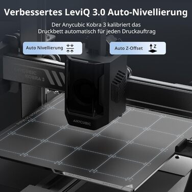 Багатоколірний комбінований 3D-принтер Anycubic Kobra 3, друк у 4 кольори, висока швидкість 600 мм/с, висихання нитки під час друк