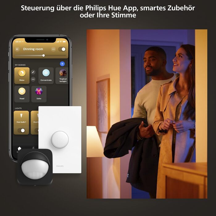 Стельовий світильник Philips Hue Datura Small, круглий, білий, діаметр 38,4 см