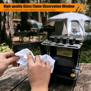 Портативний гасовий ліхтар з резервуаром для оливи на 525 мл, гасовий обігрівач для кемпінгу, багатофункціональна кемпінгова плита з сумкою для зберігання зовнішнього освітлення, обігріву та приготування їжі.